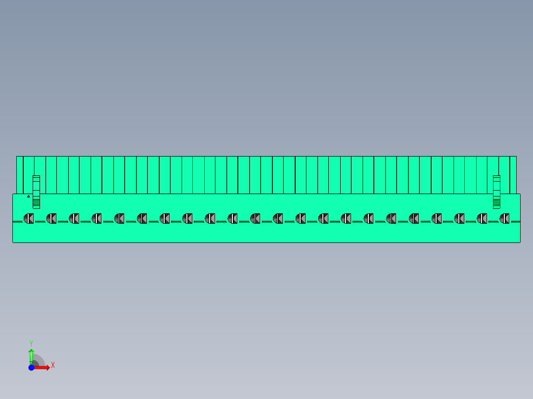 DEGSON 2EDG 系列 5.0mm 可插拔接线端子组-2EDGA-5.0-22P-14-00AH前视图