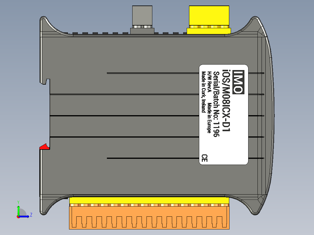 os-m08icx-d1-远程 IO 模块左视图