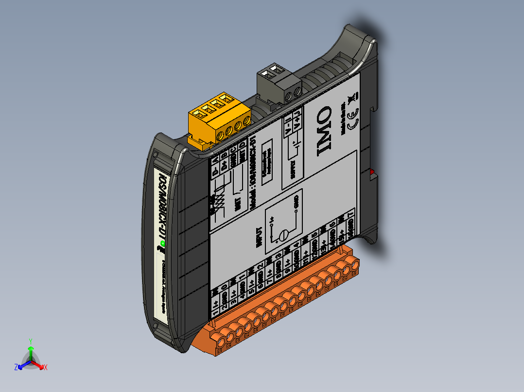 os-m08icx-d1-远程 IO 模块正等轴测图
