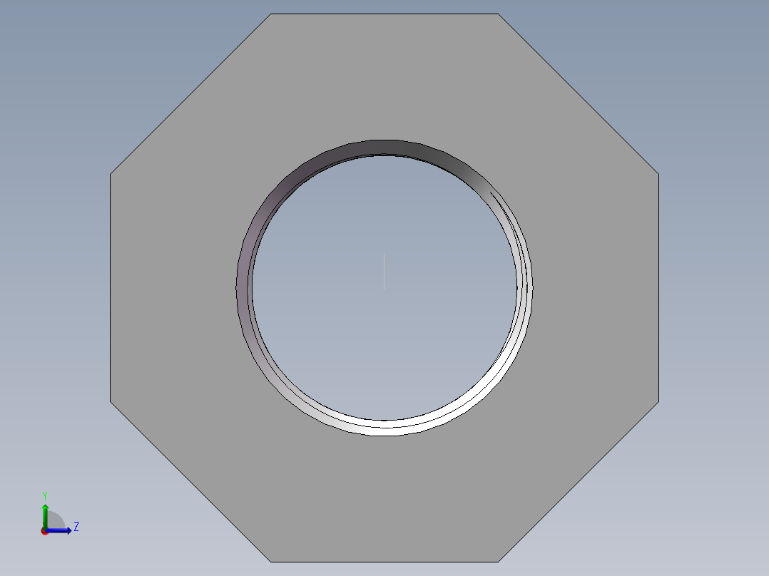转接头-内外丝异径 DN50-DN25左视图