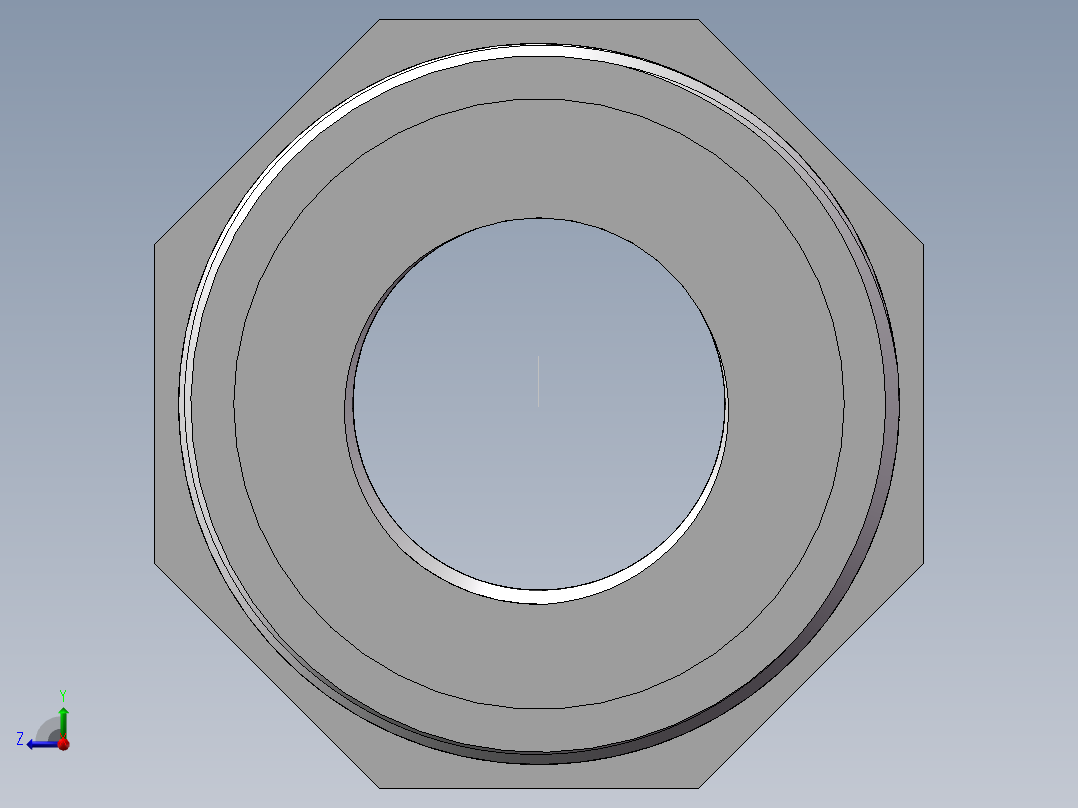 转接头-内外丝异径 DN50-DN25右视图