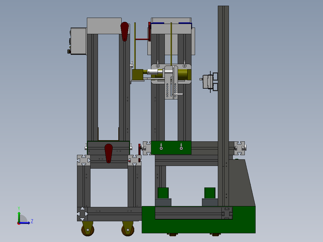 开关齿轮耐久性试验机左视图