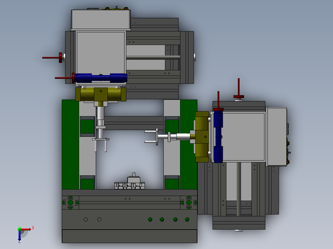 开关齿轮耐久性试验机俯视图