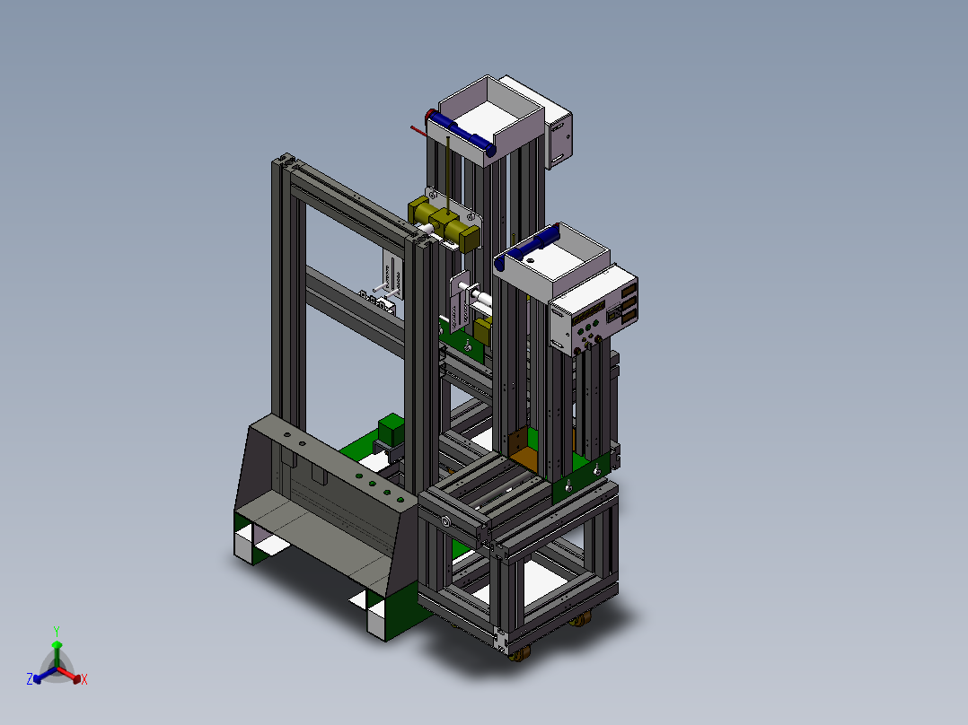 开关齿轮耐久性试验机正等轴测图