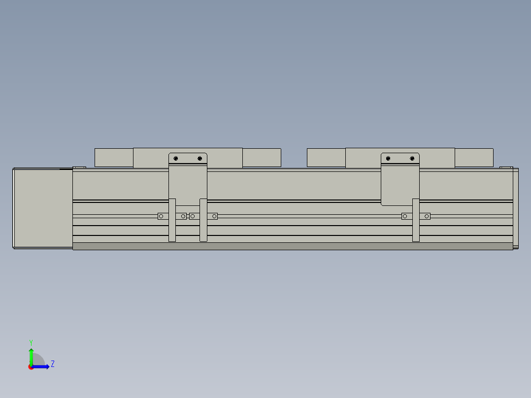 直线模组WG-LHC12-S150-R设计图纸左视图