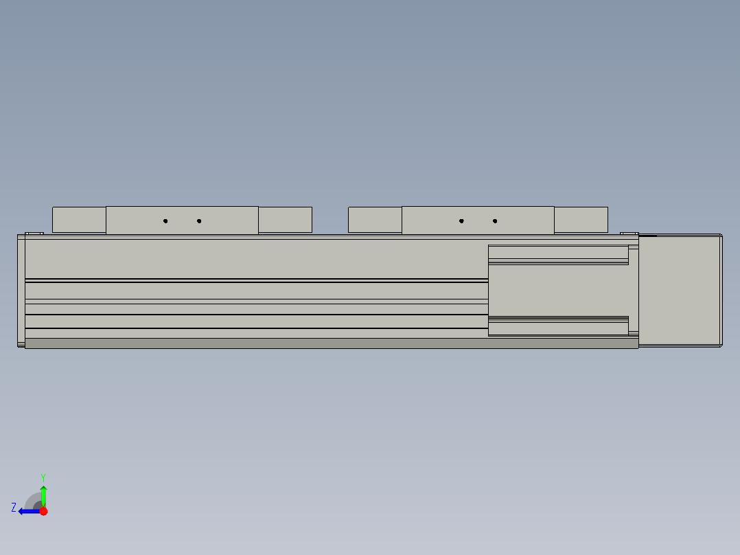 直线模组WG-LHC12-S150-R设计图纸右视图