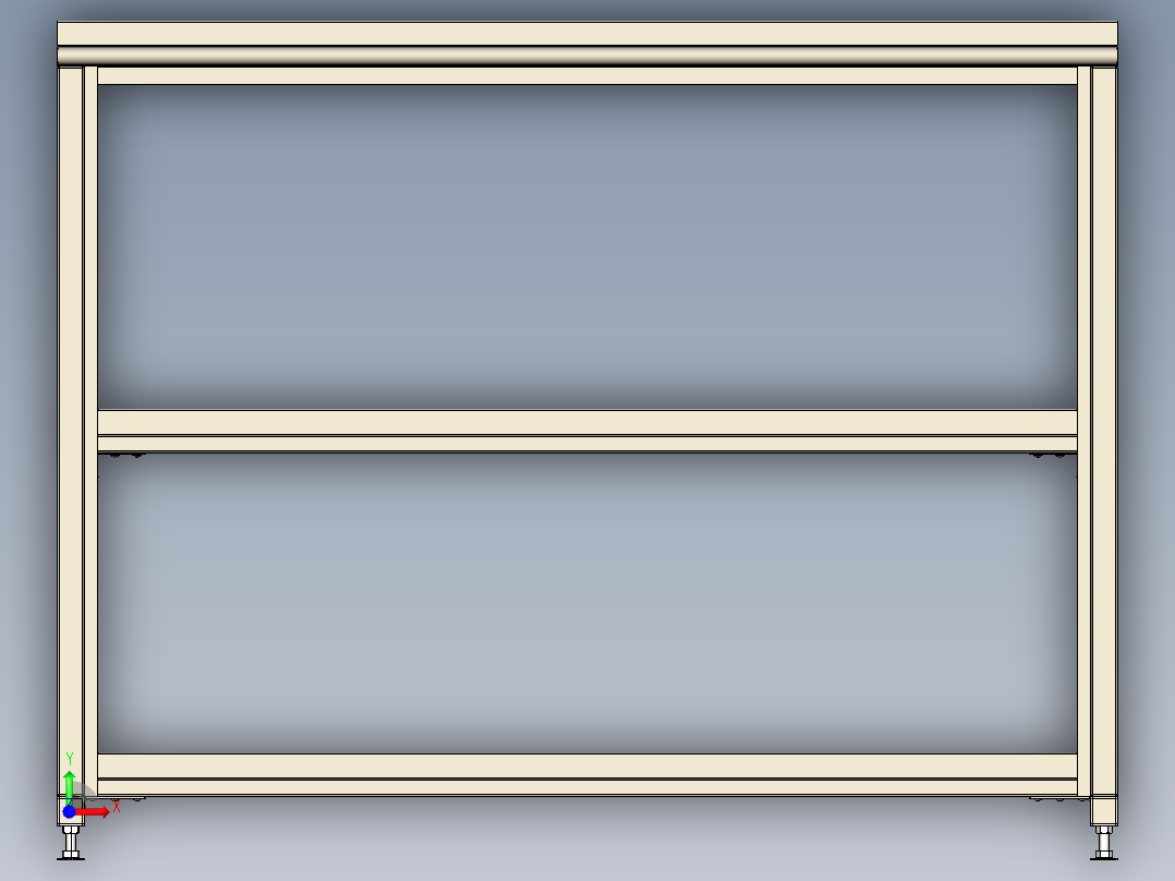 金属板餐桌前视图