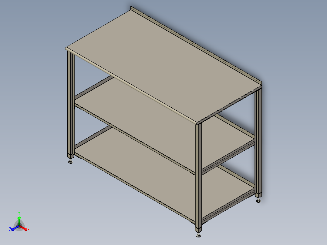 金属板餐桌正等轴测图