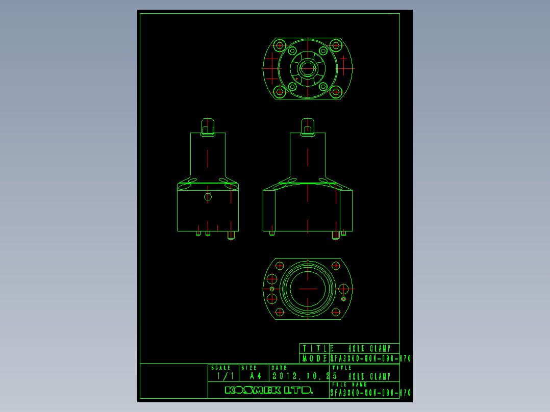 KOSMEKSFA2000-G0N-090-H70多系列多零件图纸模型多系列多零件图纸模型
