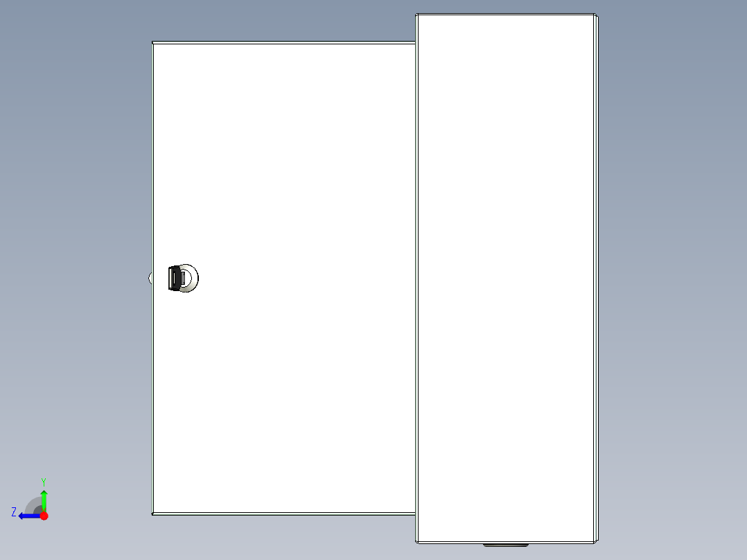 电器柜 电控柜 (127) 机械设计素材右视图