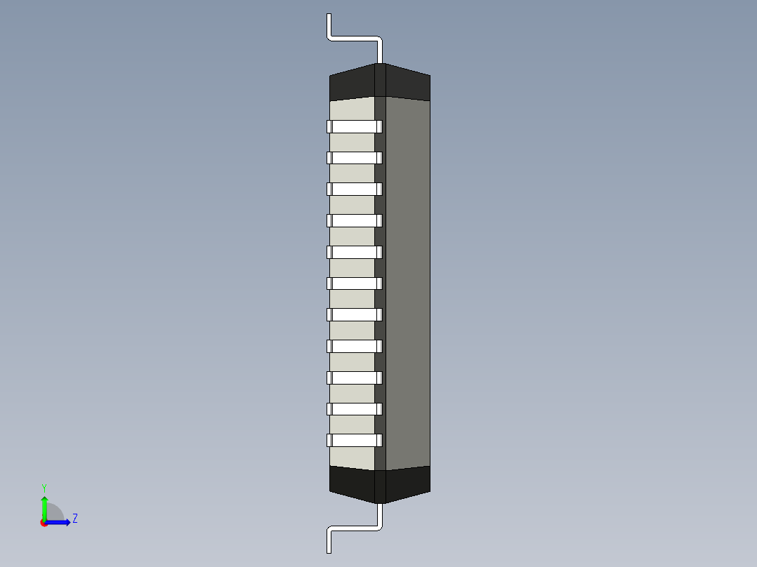 元器件3D封装QFP44_FPT-44P-M04153左视图