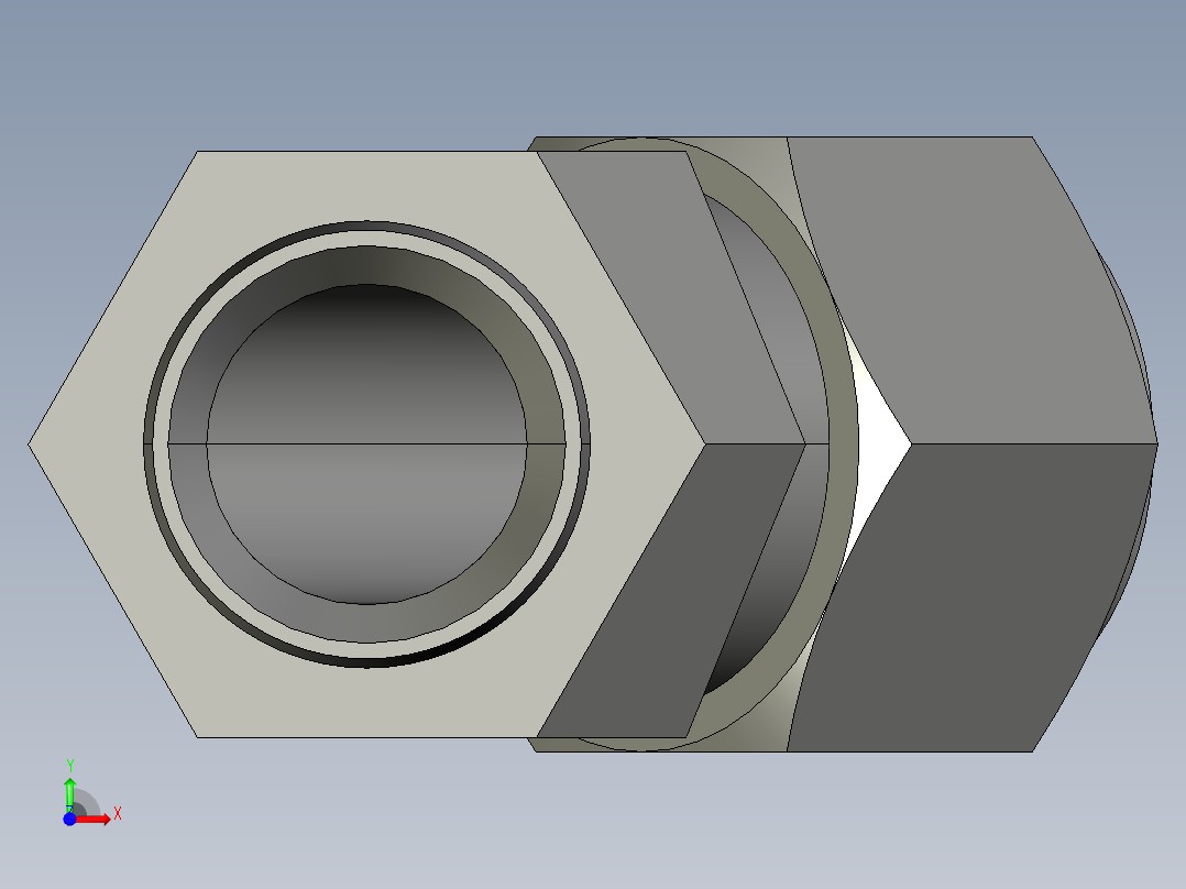 卡套式工业通用硬管接头14_vbu-s前视图