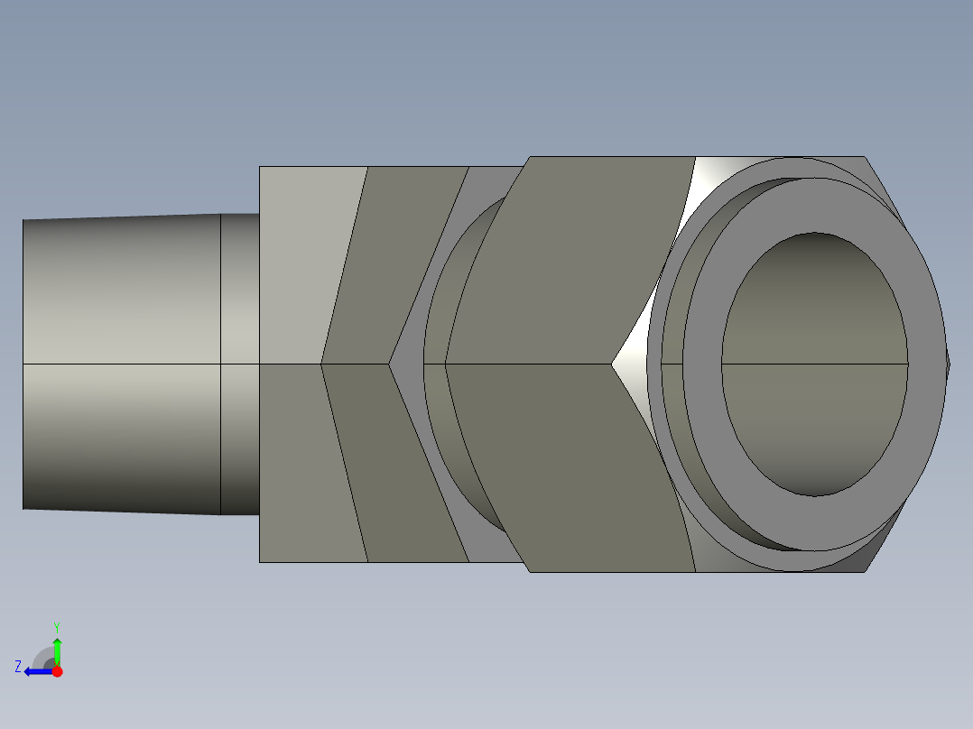 卡套式工业通用硬管接头14_vbu-s右视图