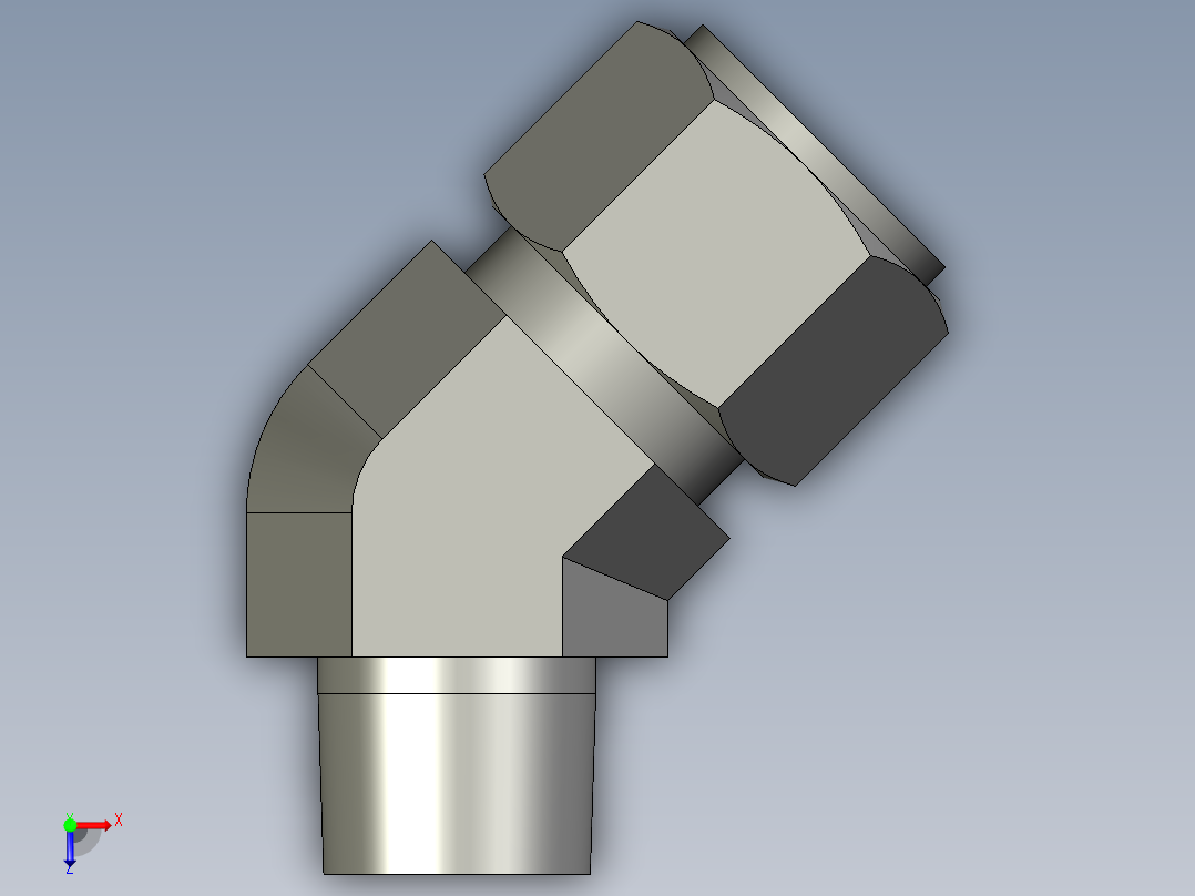 卡套式工业通用硬管接头14_vbu-s俯视图
