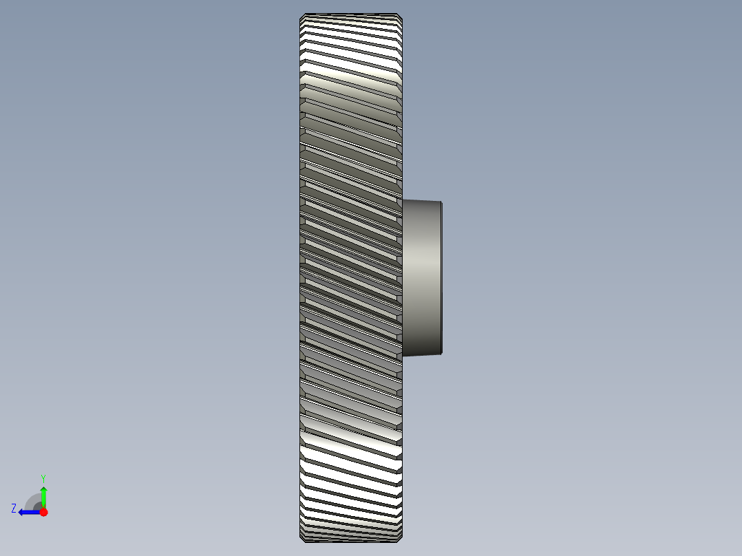 RED二级斜齿轮减速箱右视图