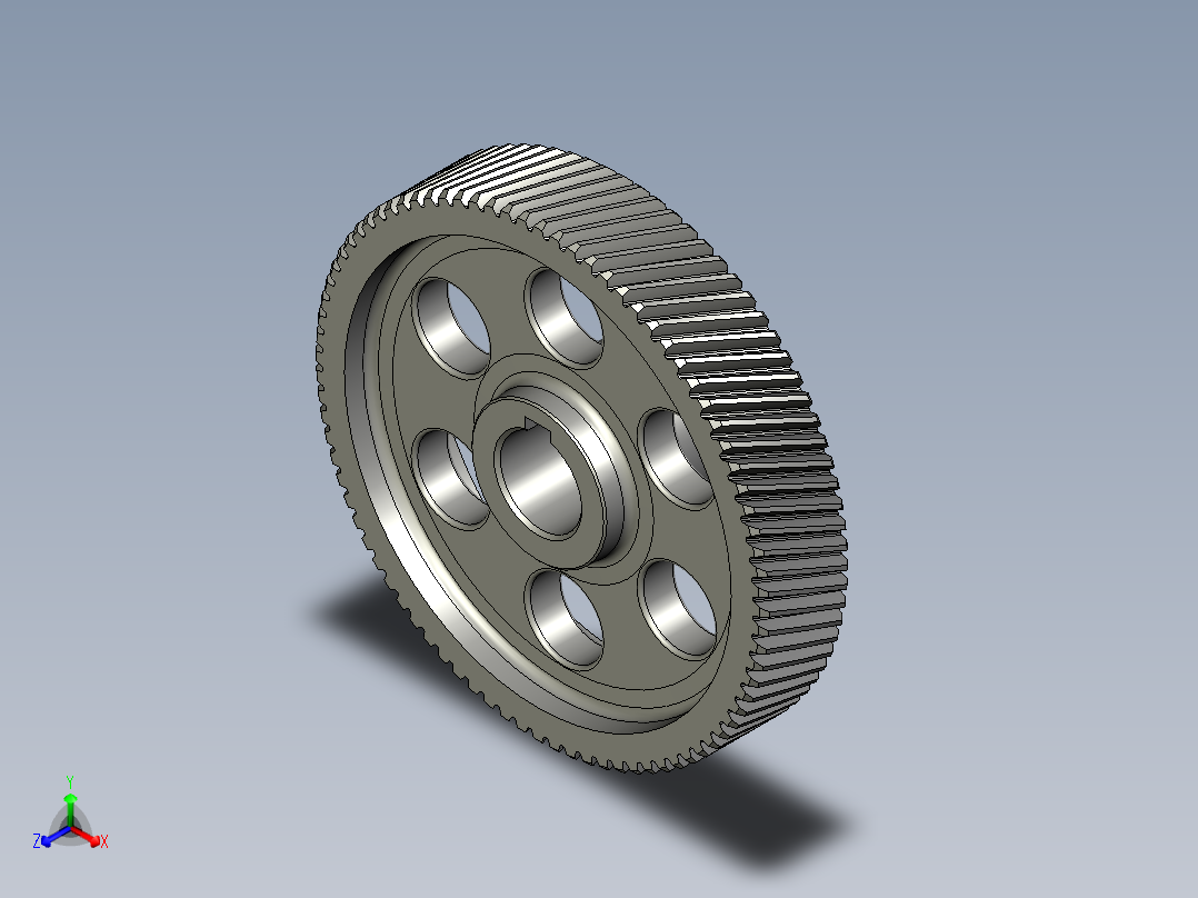 RED二级斜齿轮减速箱正等轴测图