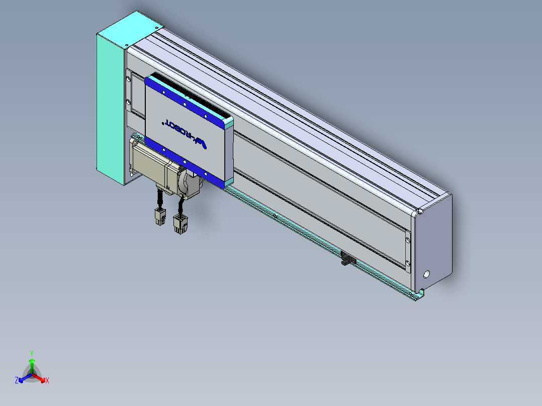 威洛博VC丝杆传动-无尘环境VC14-Lxx-C-S300-BL-ZP40-C3正等轴测图