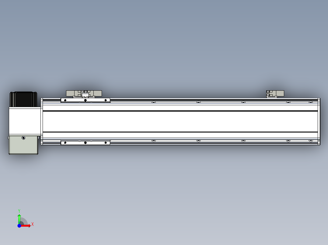 同步带滑台-半封闭B10H-L45-S400-LD-P40-D3前视图