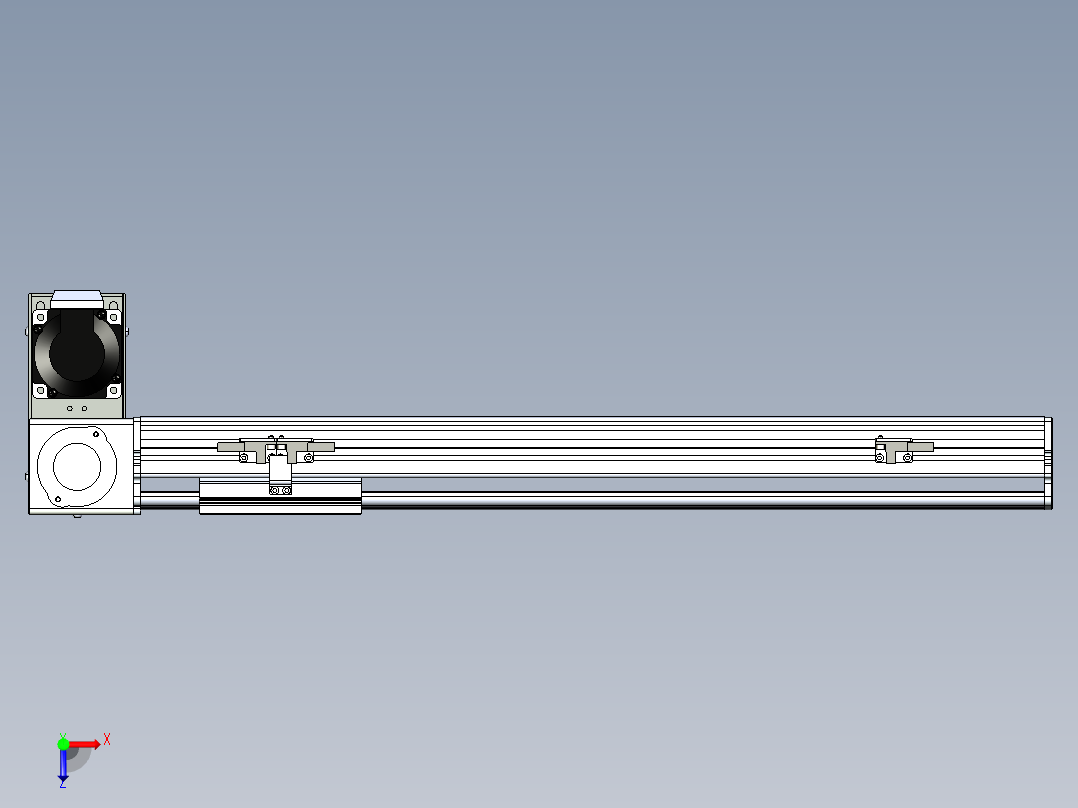 同步带滑台-半封闭B10H-L45-S400-LD-P40-D3俯视图