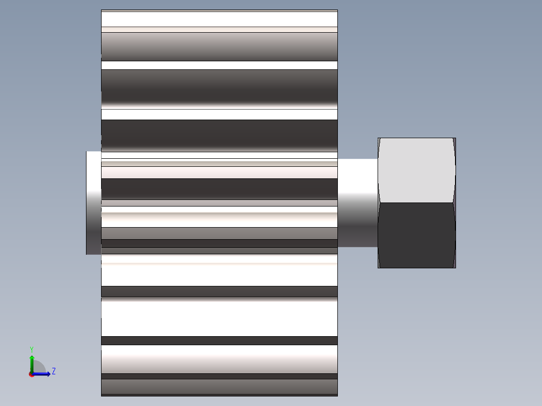 行走机器人结构设计左视图