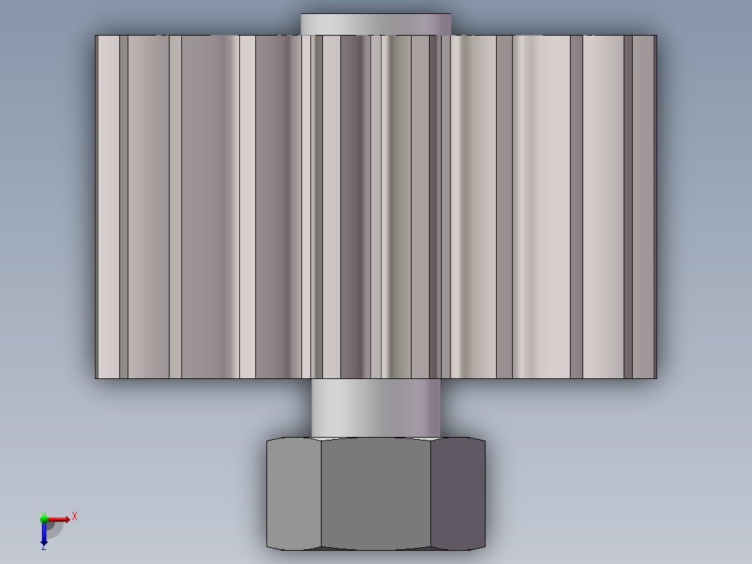 行走机器人结构设计俯视图