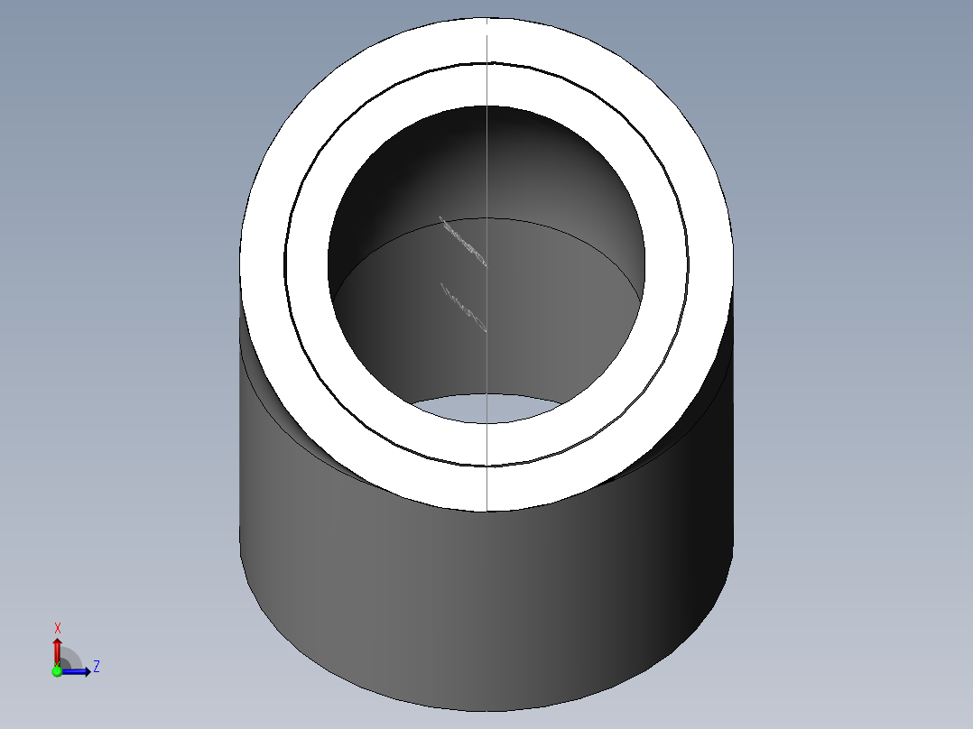 PVC管件-1.5in 45_Elbow俯视图
