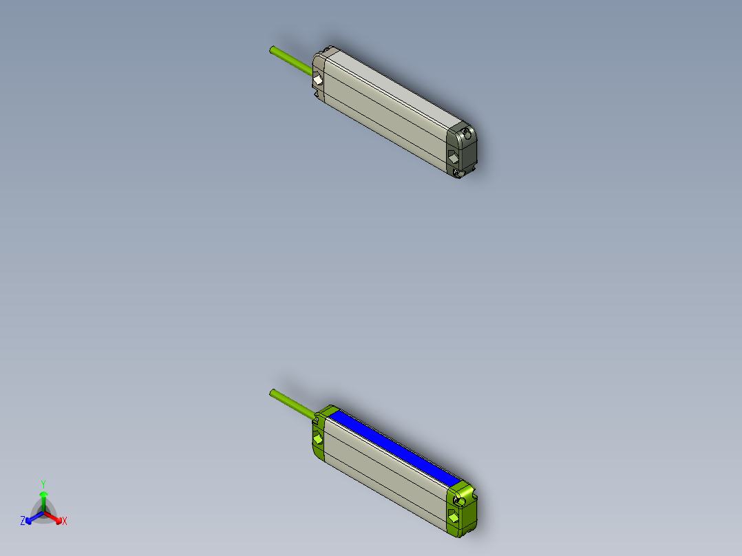 安全_区域传感器H2TLS0810_3D正等轴测图
