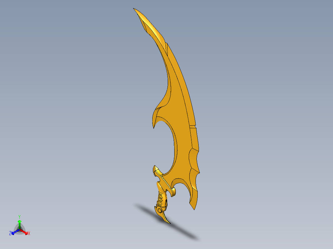 剑、宝剑(55)正等轴测图