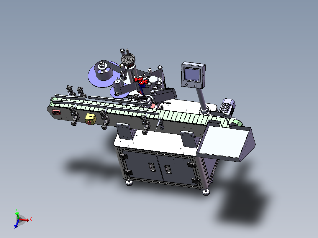 <span style='color: red'>全自动</span><span style='color: red'>贴标机</span>3d图纸平面贴标签设备