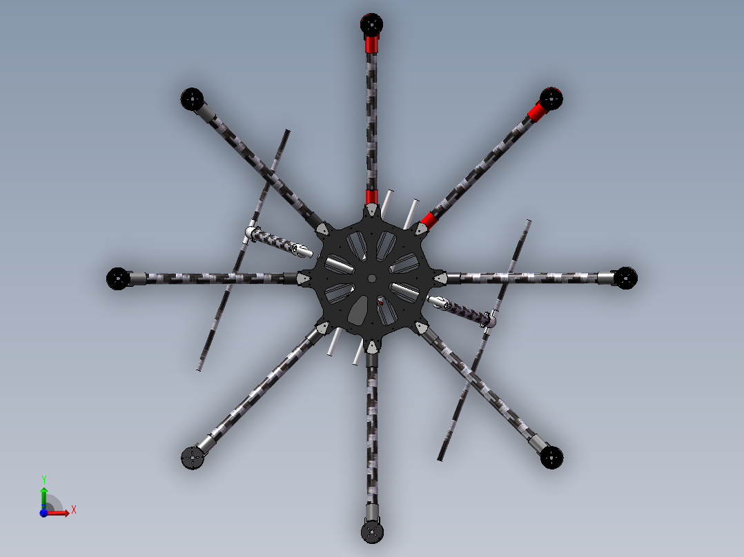大疆DJI S1000图纸前视图