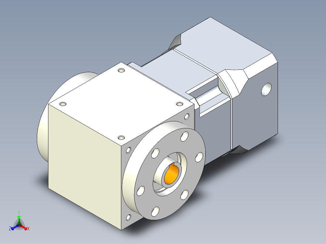 换向器PW90双孔 PGH90-L1 14-50-70-M4.stp正等轴测图