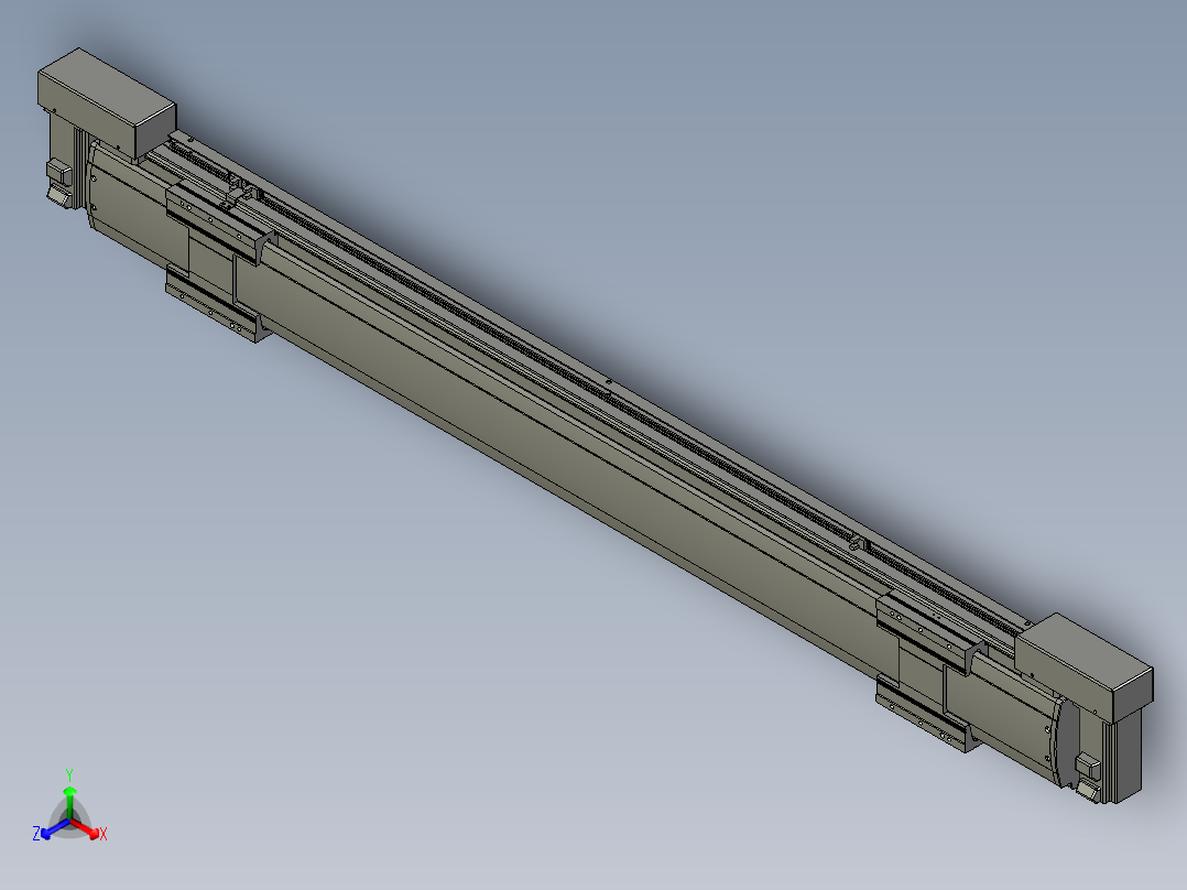 威洛博双电机滑台-VBF14S2-L50-S950-BLR-P40-C6正等轴测图