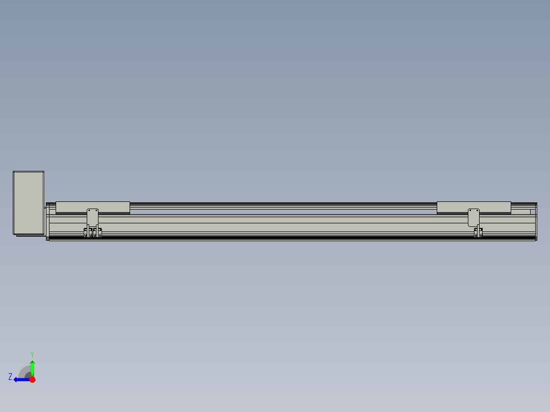 直线模组LHB21-L40-S1150-RU设计图纸右视图