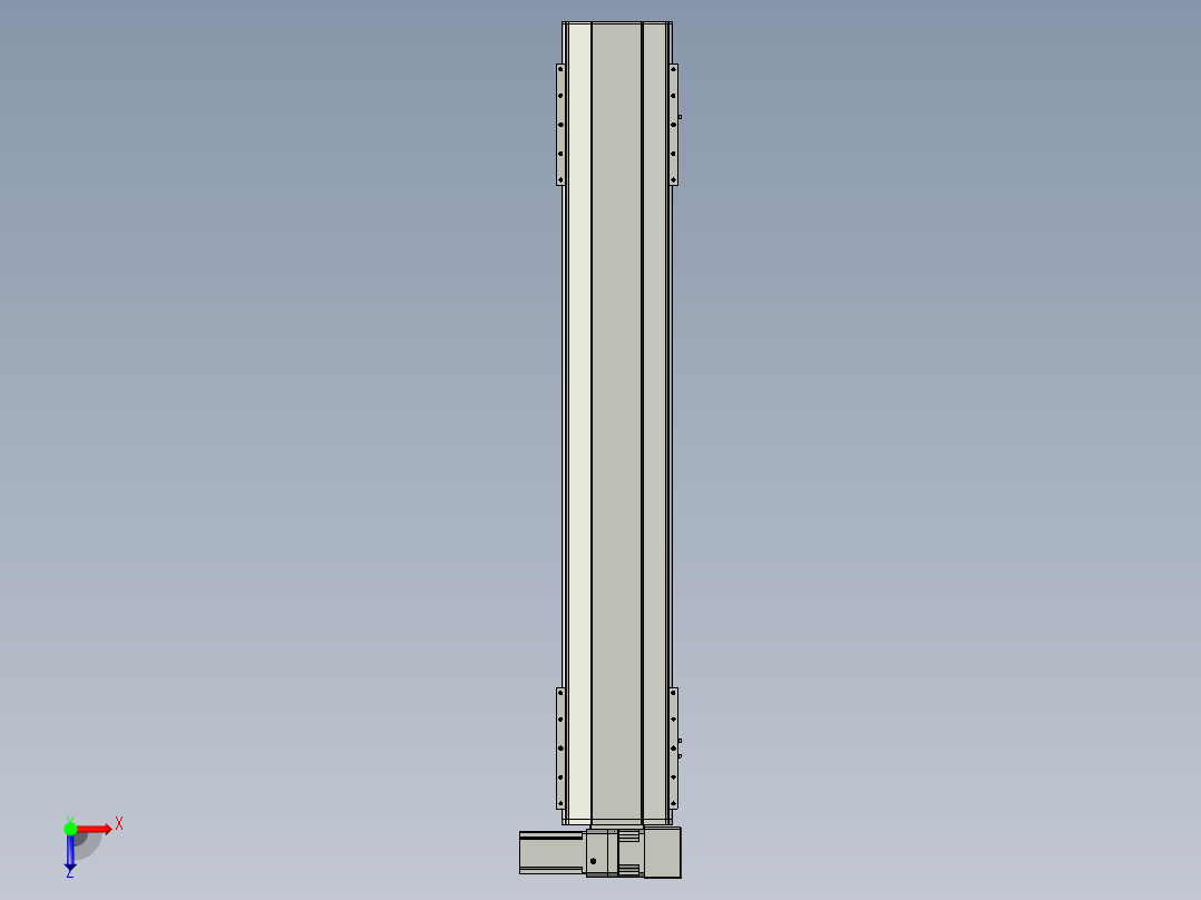 直线模组LHB21-L40-S1150-RU设计图纸俯视图