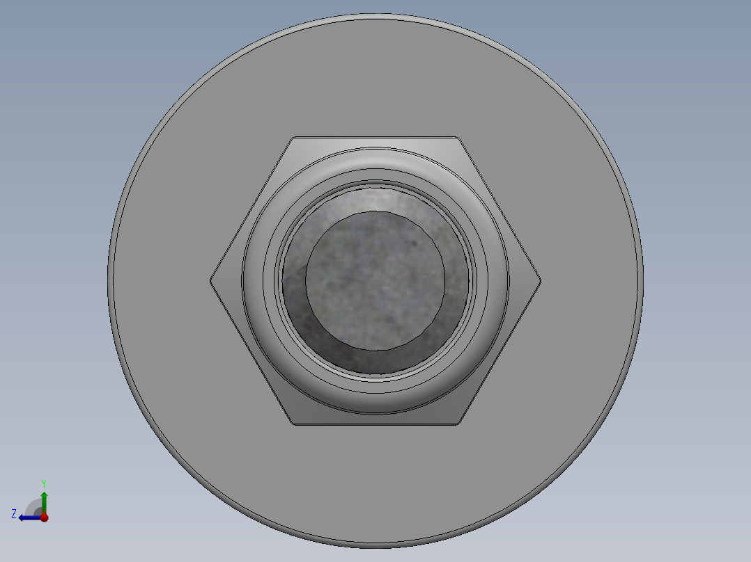 紧固件-0.5000 All-Thread右视图