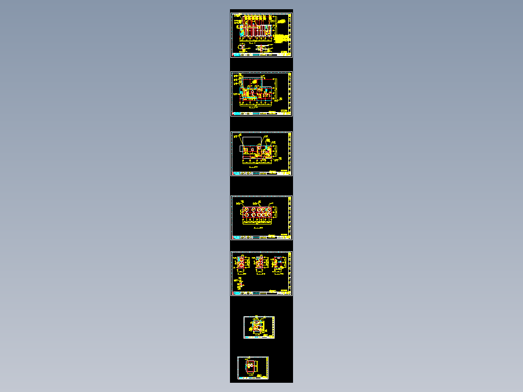 多层钢结构框架设计图(工业建筑)