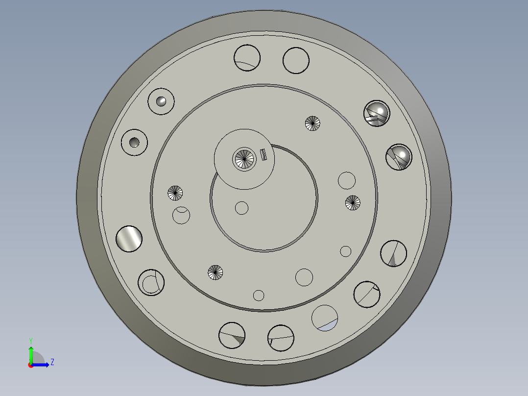 万向柔性机器人气动打磨头左视图