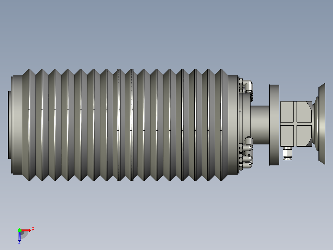万向柔性机器人气动打磨头俯视图
