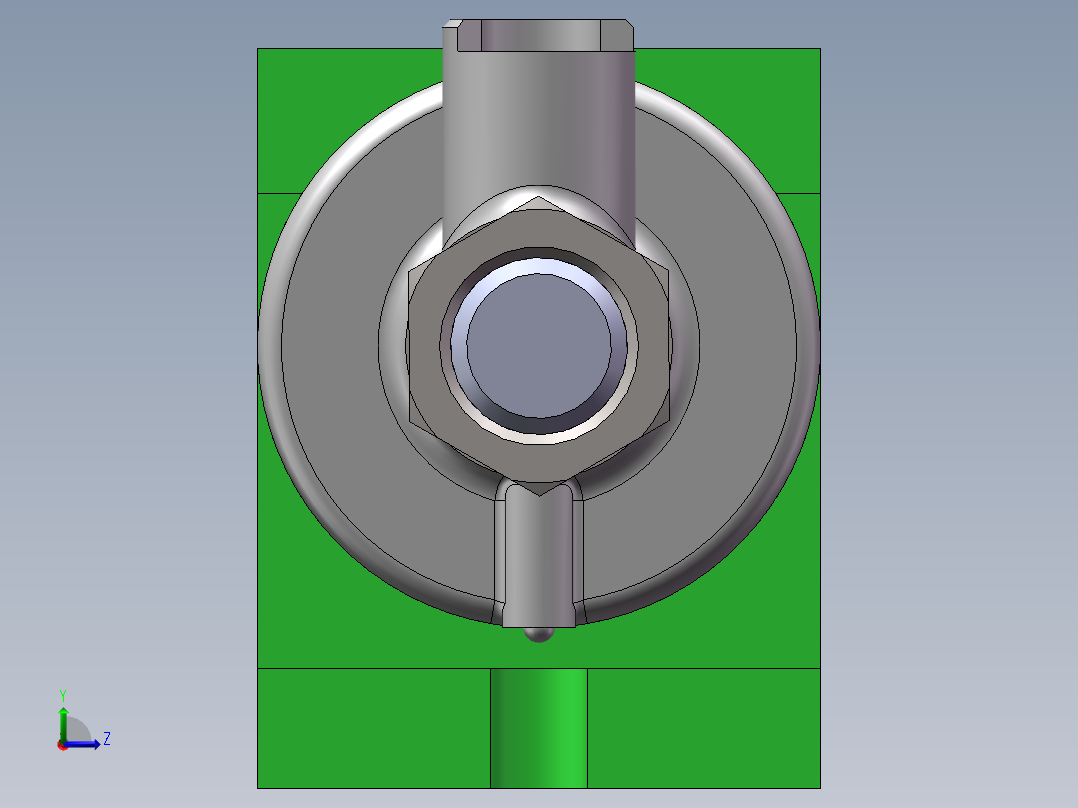 注油器油阀座加工工艺及铣135°的缺口夹具设计【含三维SolidWorks】左视图