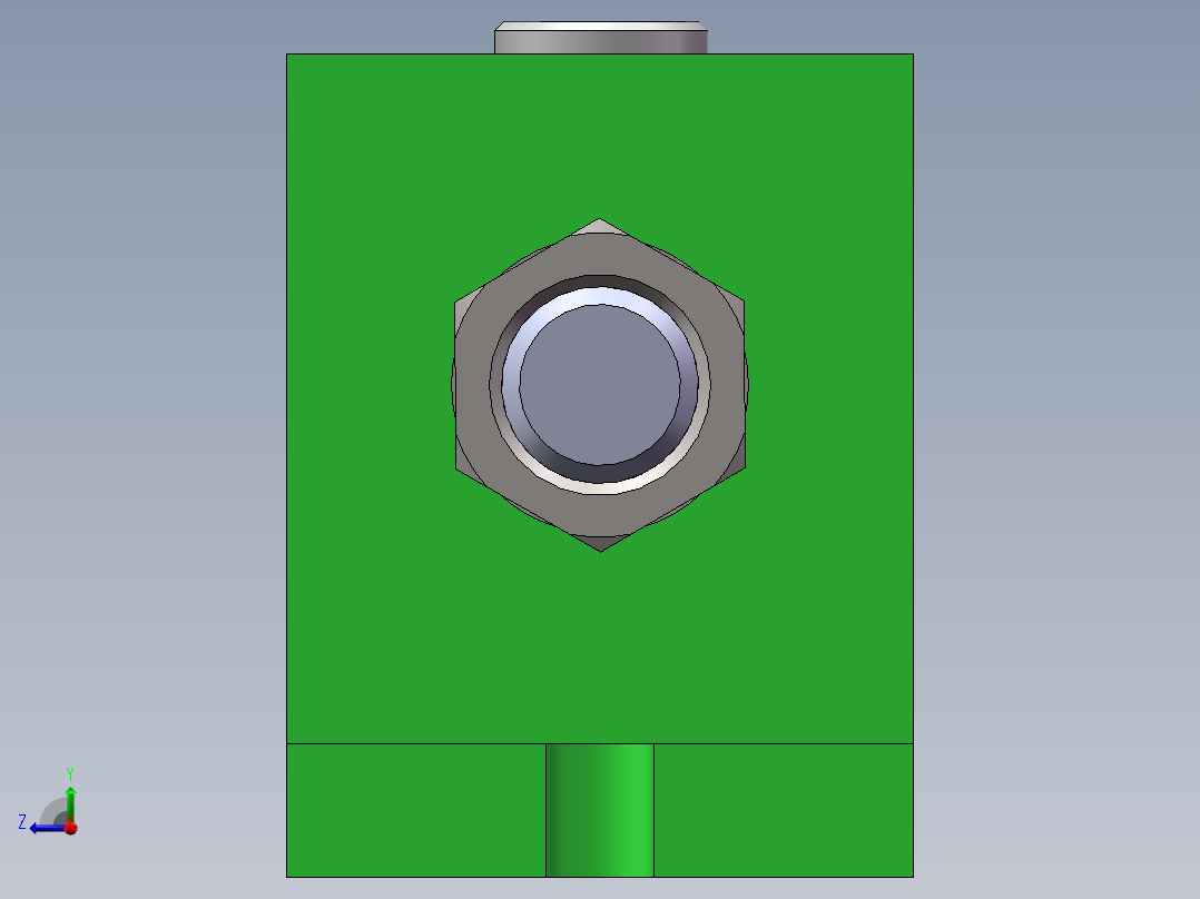 注油器油阀座加工工艺及铣135°的缺口夹具设计【含三维SolidWorks】右视图