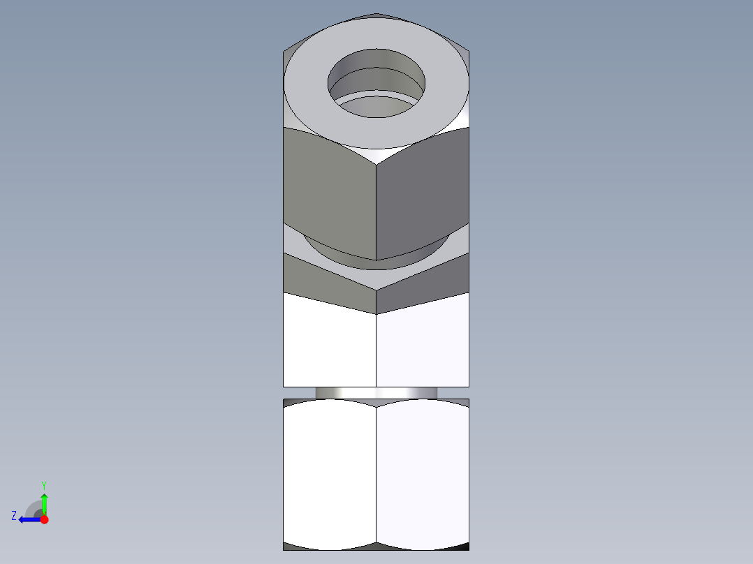 卡套式工业通用硬管接头EO_Swivel_nut_45_deg_elbow_EV10ZLCF右视图