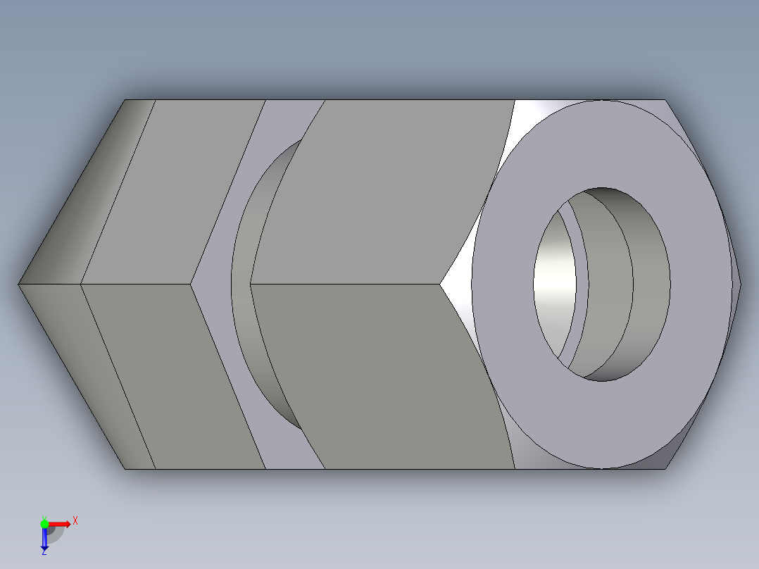 卡套式工业通用硬管接头EO_Swivel_nut_45_deg_elbow_EV10ZLCF俯视图