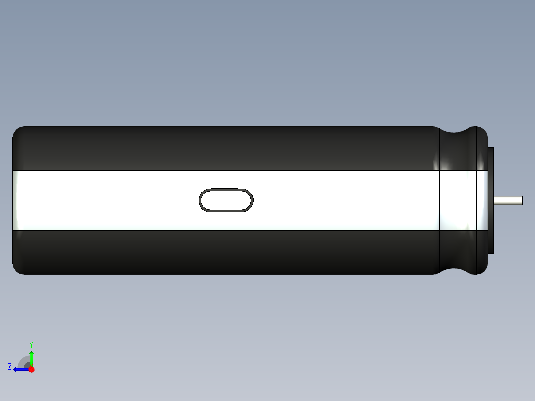 无源元件封装-CAP_RAD_D12.5x40_POL_BK右视图