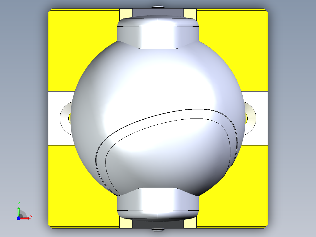 球类夹持器设计模型前视图