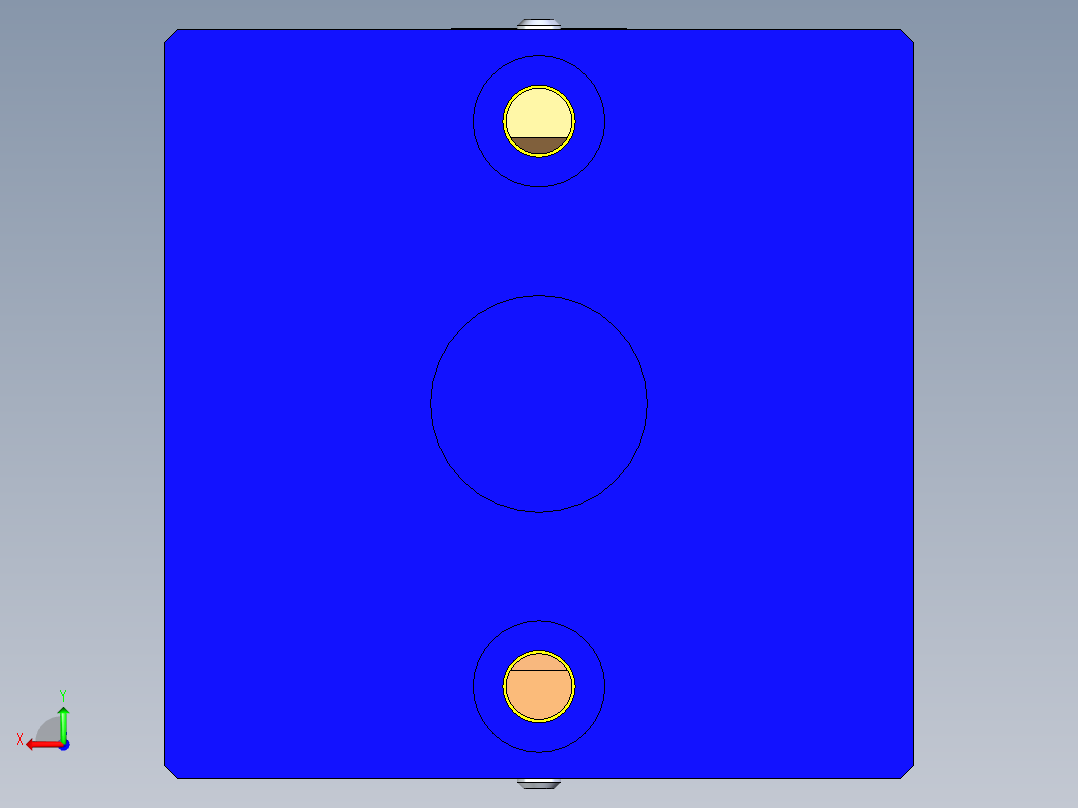 球类夹持器设计模型后视图