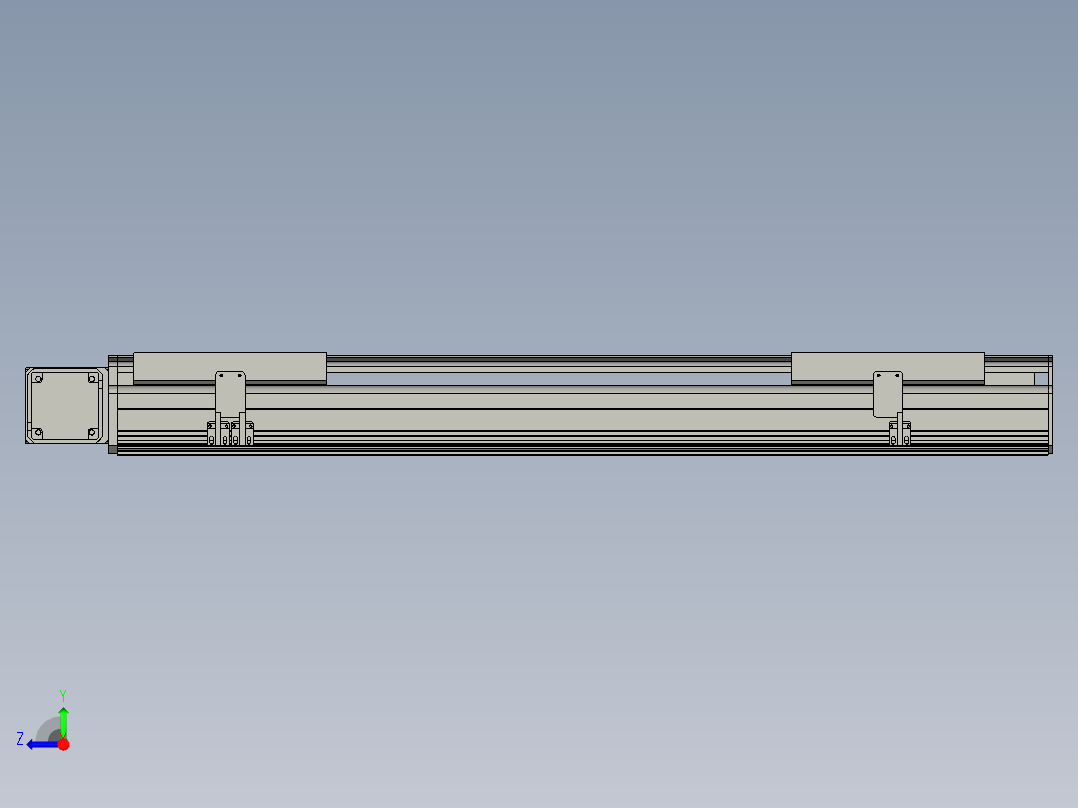 直线模组LHB21-L40-S750-L(B)设计图纸右视图