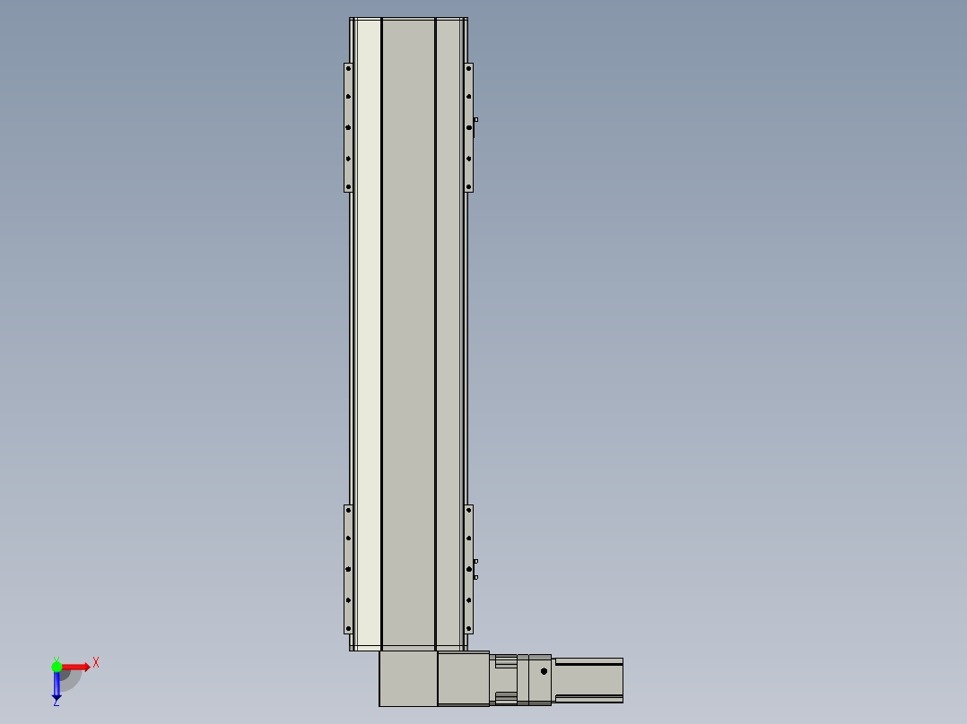 直线模组LHB21-L40-S750-L(B)设计图纸俯视图