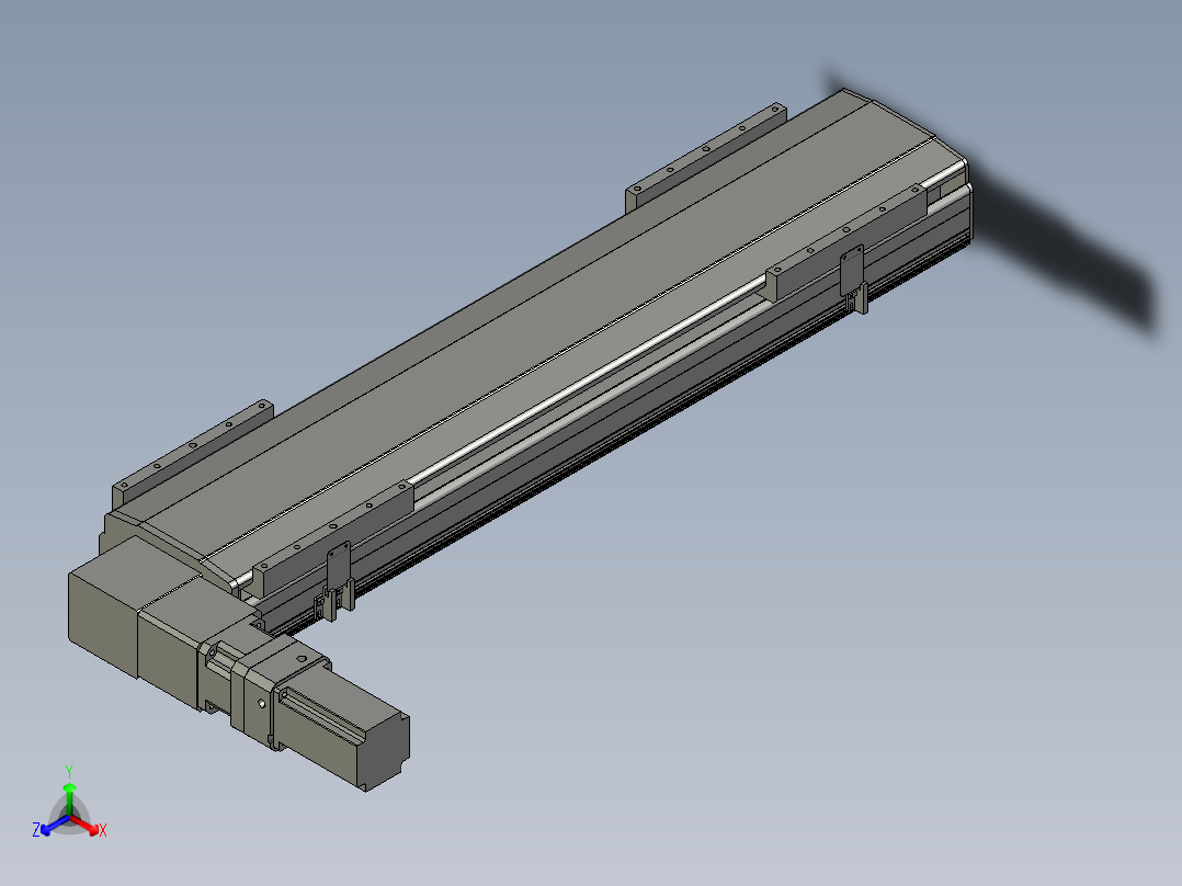 直线模组LHB21-L40-S750-L(B)设计图纸正等轴测图