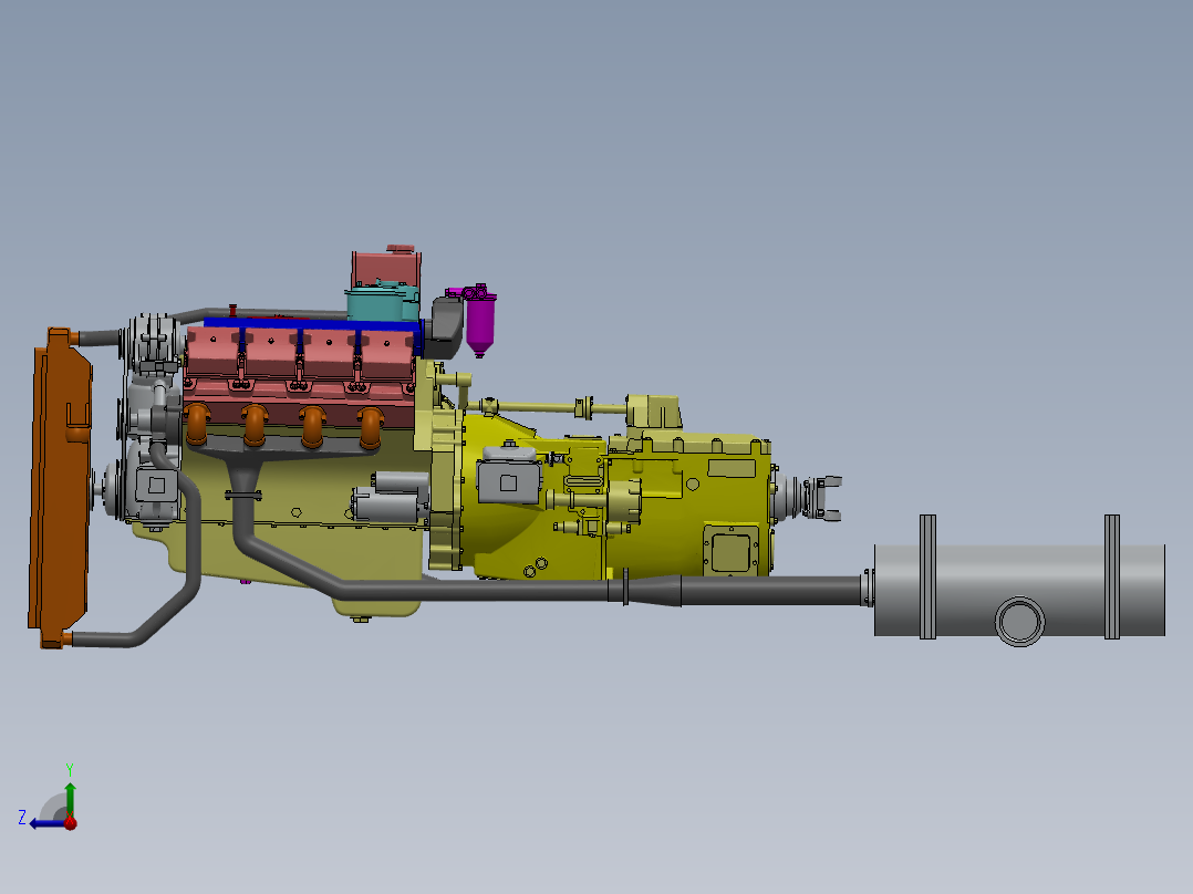 发动机 V8右视图