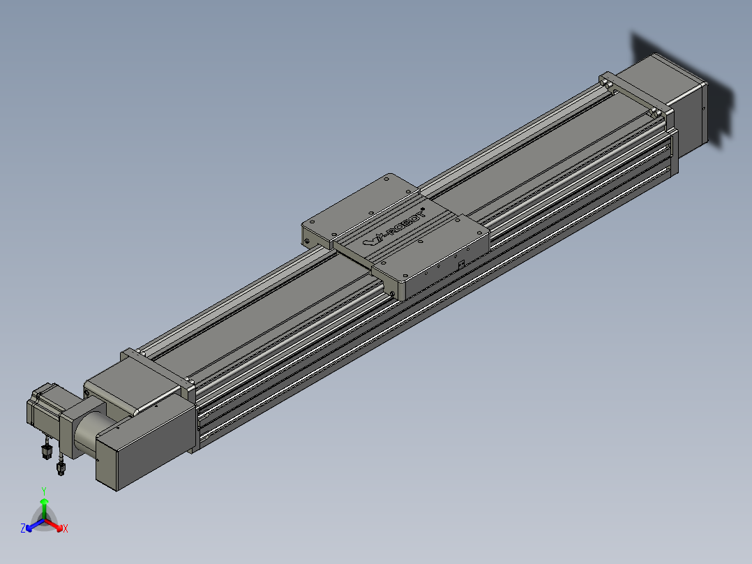 威洛博直线电机模组EB20-L224-S950-BL-ZP75-MS3-5K正等轴测图